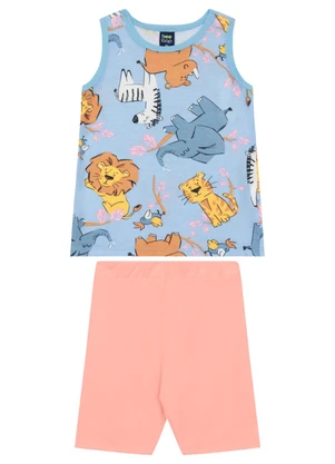 Conjunto Regata e Bermuda Infantil Bee Loop Azul - BEE LOOP
