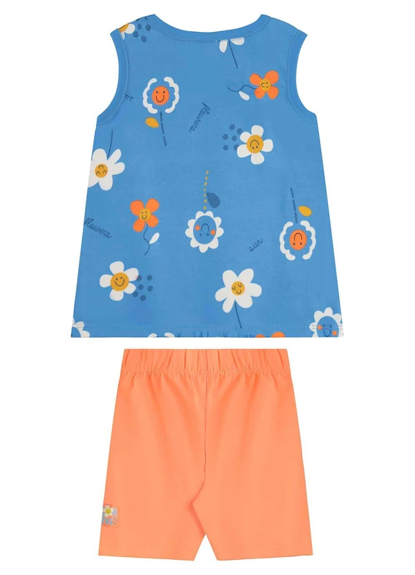 Bee Loop - Conjunto Regata e Bermuda Menina Azul 3