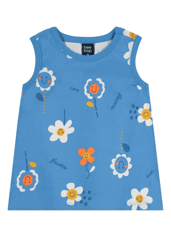 Bee Loop - Conjunto Regata e Bermuda Menina Azul 4