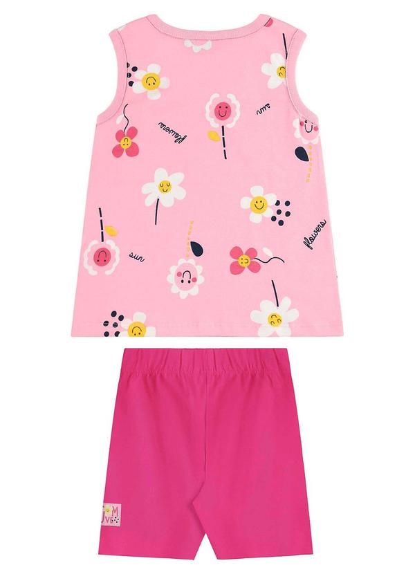 Bee Loop - Conjunto Regata e Bermuda Menina Rosa 2