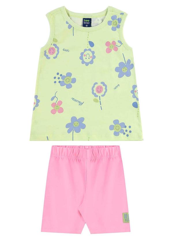 Bee Loop - Conjunto Regata e Bermuda Menina Verde