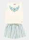 Fakini Kids - Conjunto Regata e Short Rosa - variação: Bege