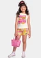 Fakini Kids - Conjunto Regata e Short Rosa - variação: Bege