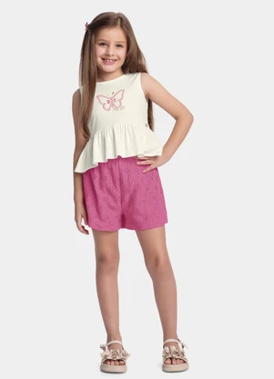 Fakini Kids - Conjunto Regata e Short Bege - FAKINI KIDS