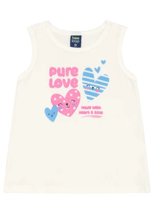 Conjunto Regata e Short Infantil Bee Loop Branco - BEE LOOP