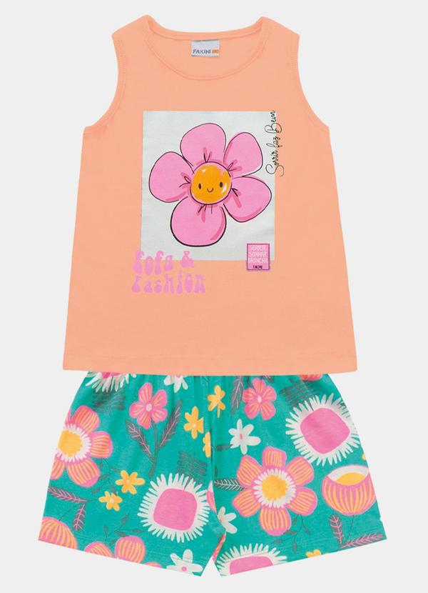 Fakini Kids - Conjunto Regata e Short Laranja
