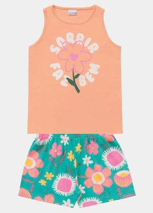Fakini Kids - Conjunto Regata e Short Laranja - FAKINI KIDS