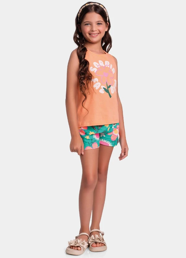 Fakini Kids - Conjunto Regata e Short Laranja
