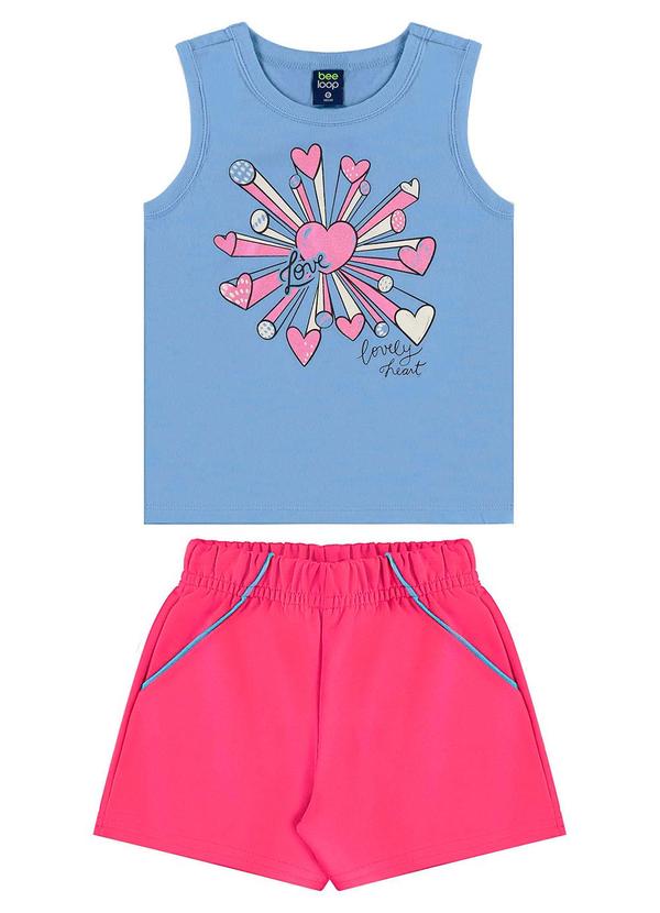 Bee Loop - Conjunto Regata e Short Menina Azul