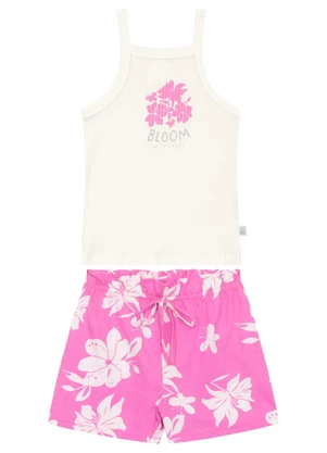Conjunto Regata e Short Menina Bee Loop Rosa - BEE LOOP