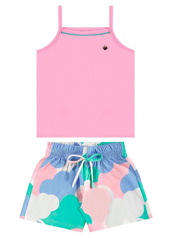 Bee Loop - Conjunto Regata e Short Menina Rosa