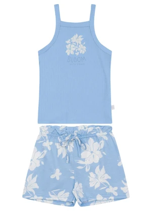 Conjunto Regata e Short para Menina Bee Loop Azul - BEE LOOP