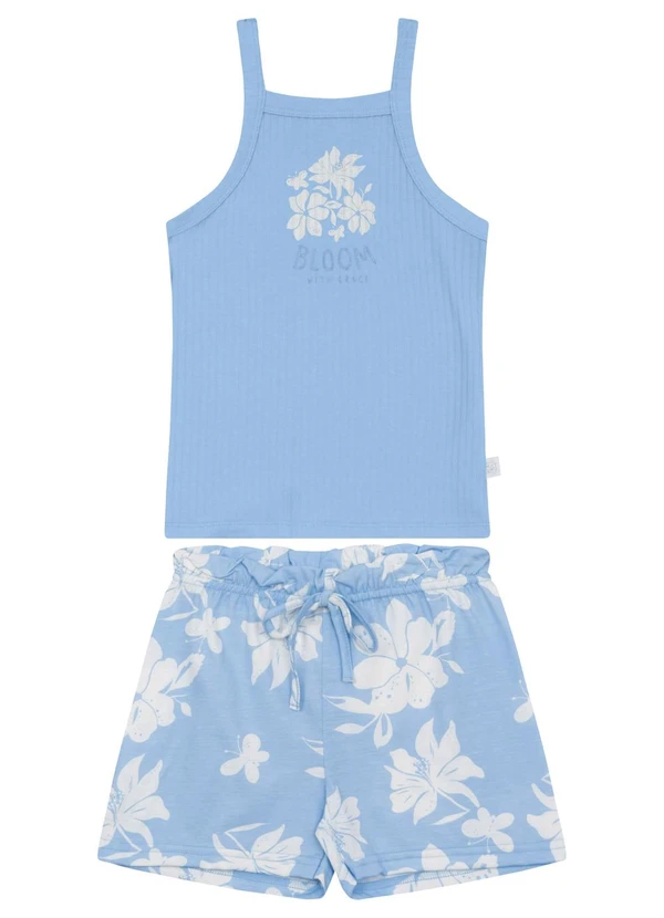 Bee Loop - Conjunto Regata e Short para Menina Bee Loop Azul
