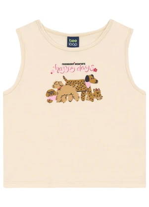 Conjunto Regata e Short para Menina Bee Loop Bege - BEE LOOP