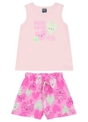 Conjunto Regata e Short para Menina Bee Loop Rosa - BEE LOOP