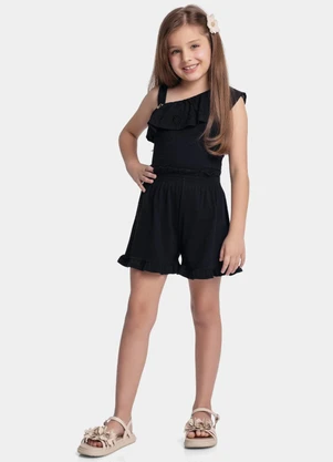 Fakini Kids - Conjunto Regata e Short Preto - FAKINI KIDS
