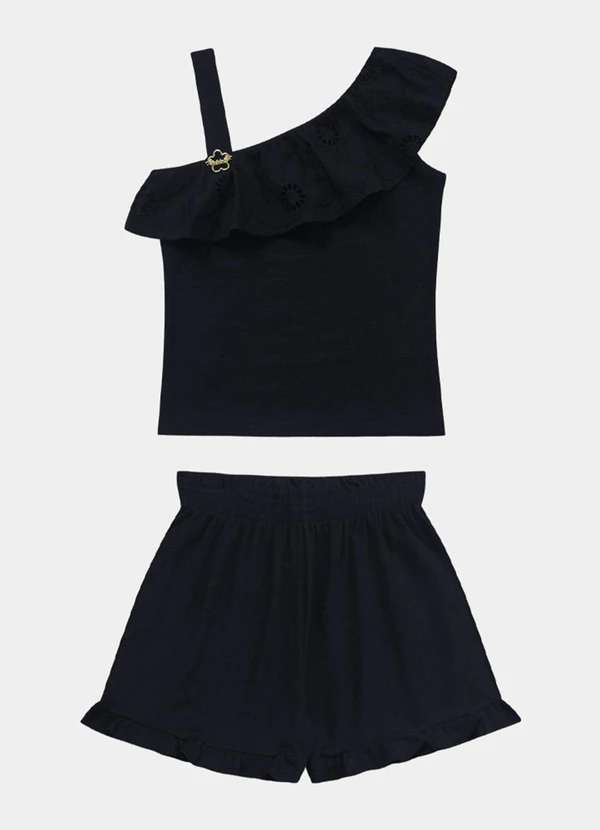 Fakini Kids - Conjunto Regata e Short Preto 5