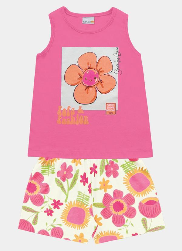 Fakini Kids - Conjunto Regata e Short Rosa