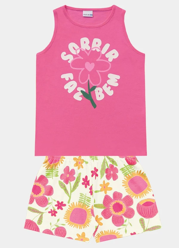 Fakini Kids - Conjunto Regata e Short Rosa