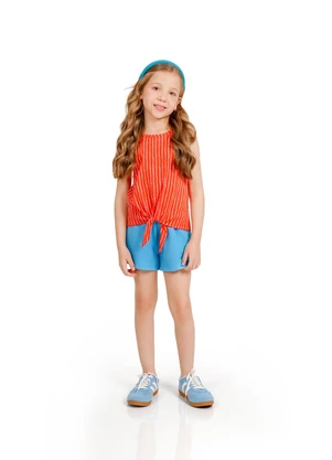 Tink Bink - Conjunto Regata e Shorts Azul - TINK BINK