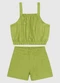 Carinhoso - Conjunto Regata e Shorts em Viscolinho Rosa - variação: Verde