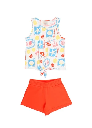 Tink Bink - Conjunto Regata e Shorts Vermelho - TINK BINK