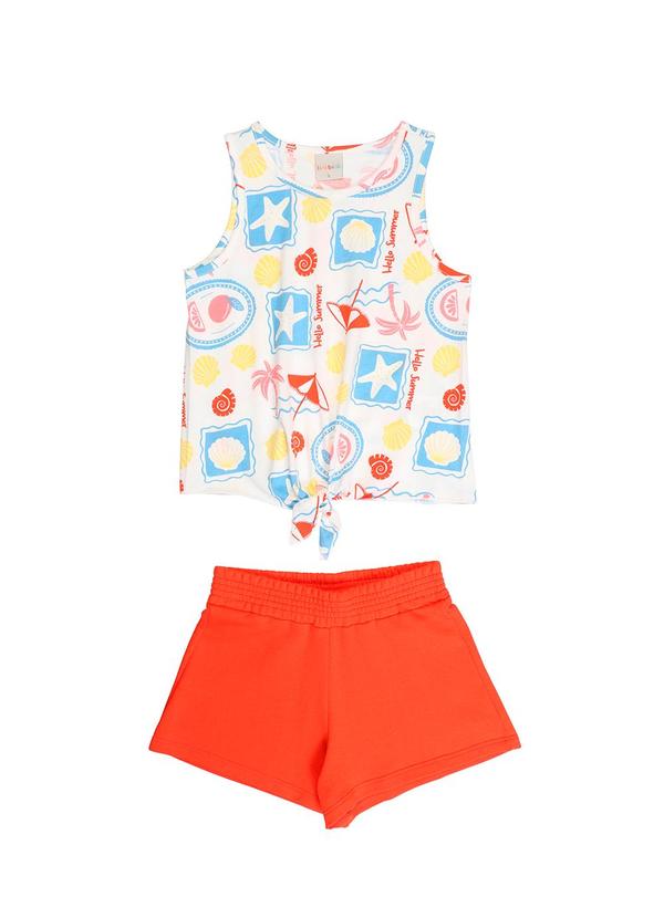 Tink Bink - Conjunto Regata e Shorts Vermelho