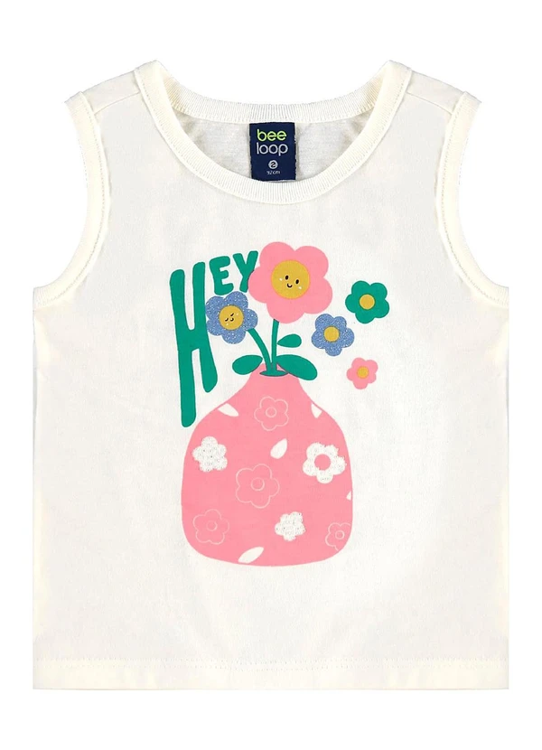 Bee Loop - Conjunto Regata Florezinhas Short Bege 4