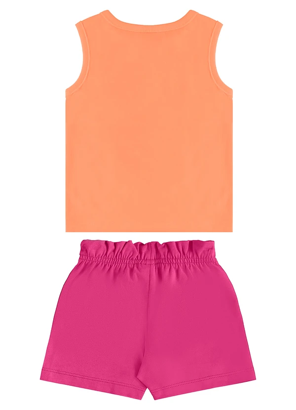 Bee Loop - Conjunto Regata Florezinhas Short Laranja 2