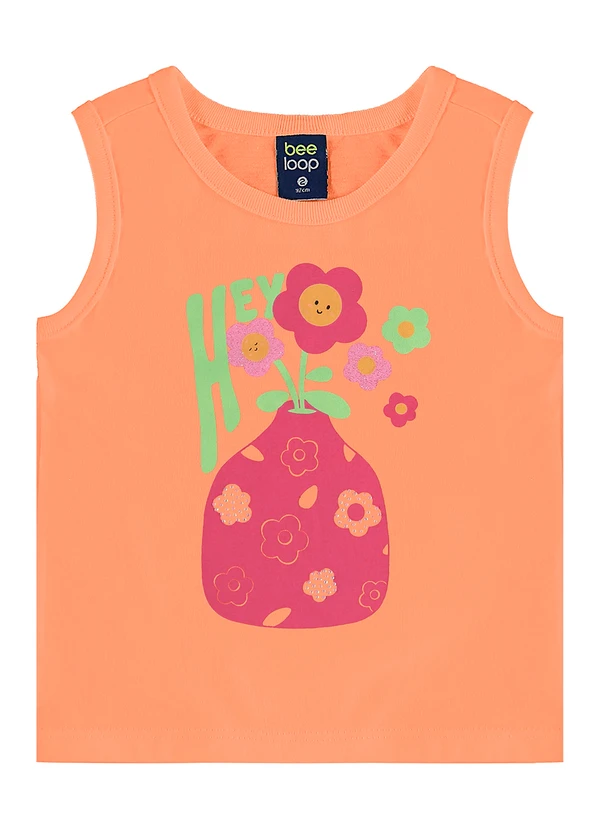 Bee Loop - Conjunto Regata Florezinhas Short Laranja 3