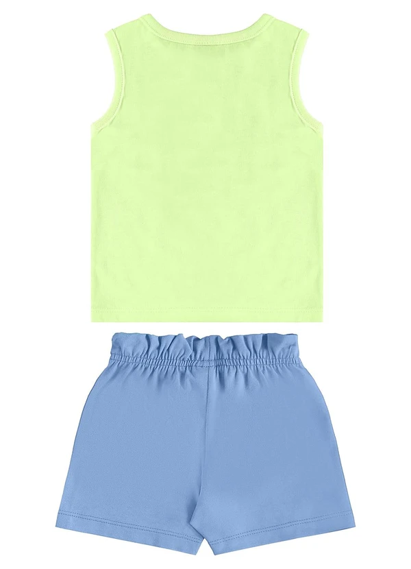 Bee Loop - Conjunto Regata Florezinhas Short Verde 4