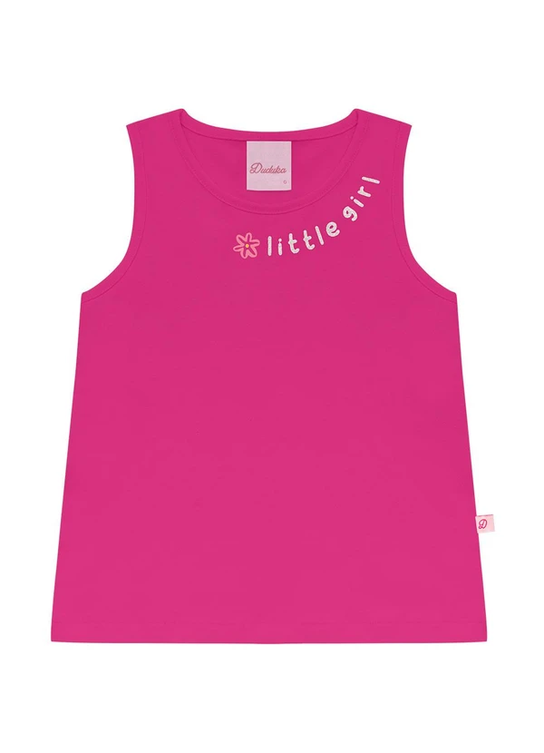 Duduka - Conjunto Regata Little Girl e Shorts Flores Rosa