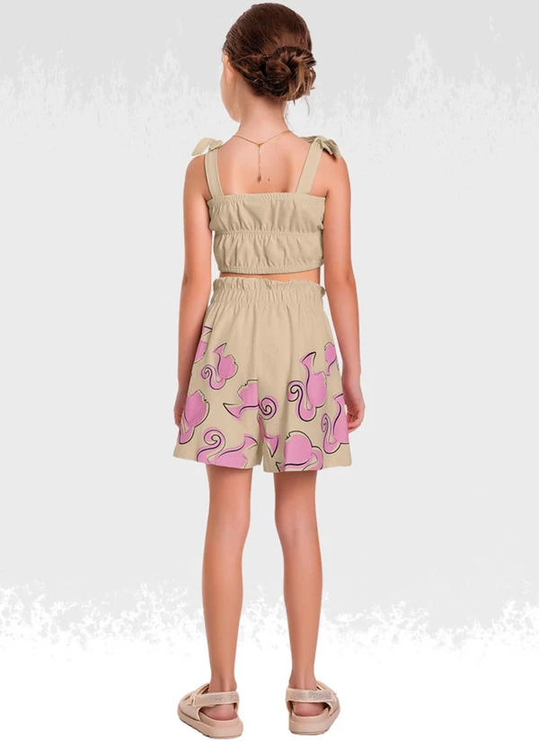 Barbie - Conjunto Regata/Short Barbie Bege 2