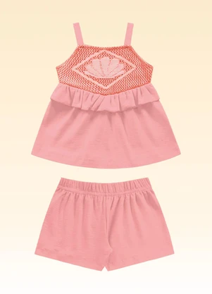 Fakini Kids - Conjunto Regata/Short Bege - FAKINI KIDS