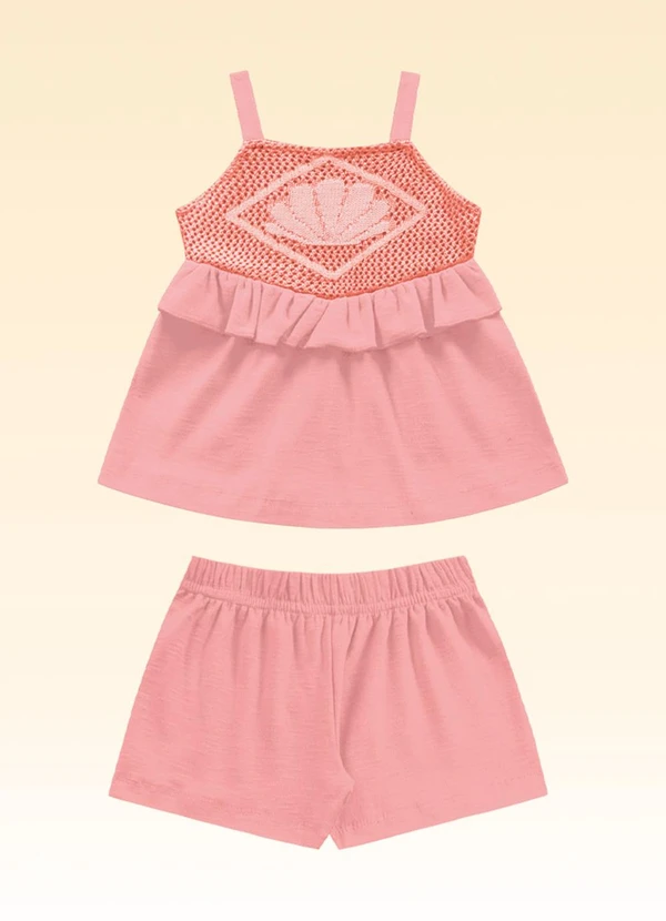 Fakini Kids - Conjunto Regata/Short Bege