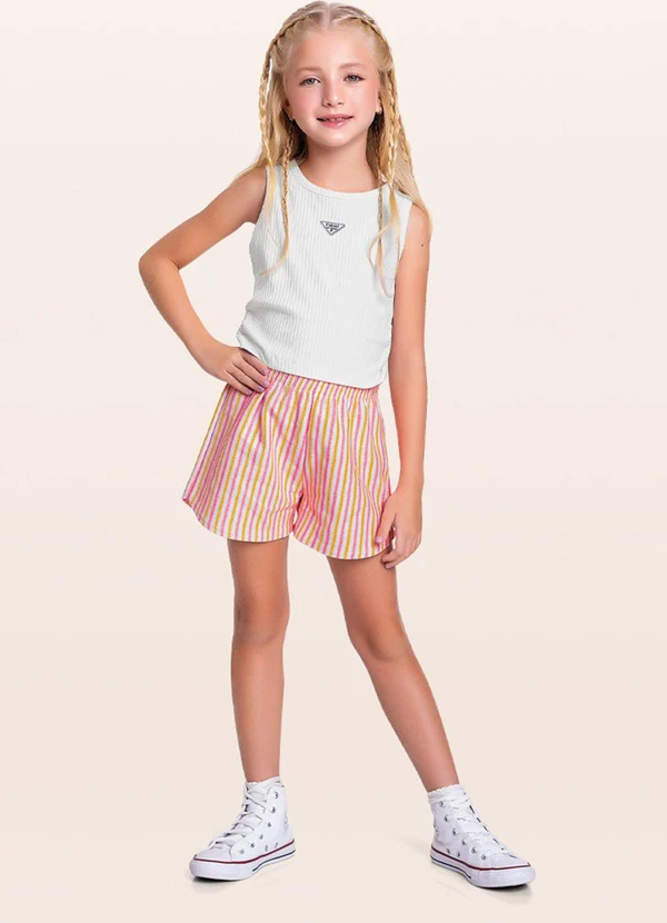 Fakini Kids - Conjunto Regata/Short Branco