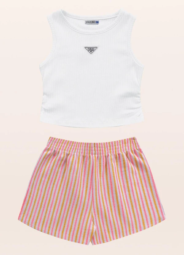Fakini Kids - Conjunto Regata/Short Branco 3