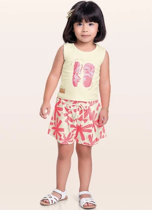 Fakini Kids - Conjunto Regata/Short Rosa - FAKINI KIDS