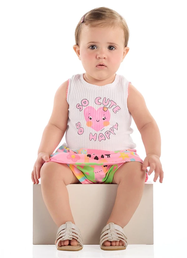 Quimby - Conjunto Regata Short-Saia Branco