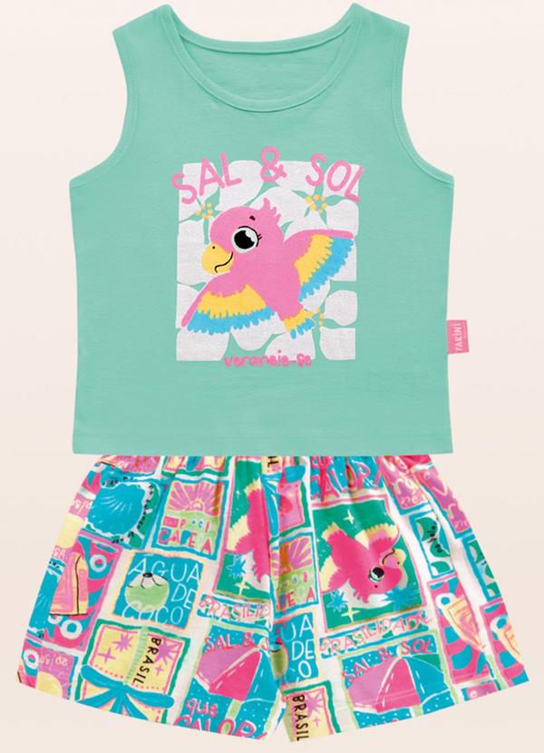Fakini Kids - Conjunto Regata/Short Verde