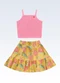 Fakini Kids - Conjunto Regata/Shorts Saia Bege - variação: Rosa