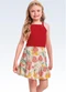 Fakini Kids - Conjunto Regata/Shorts Saia Bege - variação: Vermelho