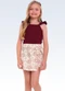 Fakini Kids - Conjunto Regata/Shorts Saia Vermelho - variação: Vermelho