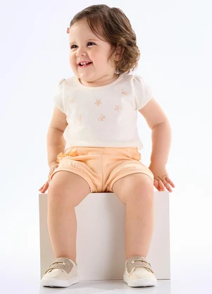 Pulla Bulla - Conjunto Ribana com Elastano Leve Bege - PULLA BULLA