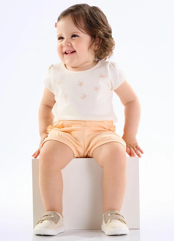 Pulla Bulla - Conjunto Ribana com Elastano Leve Bege