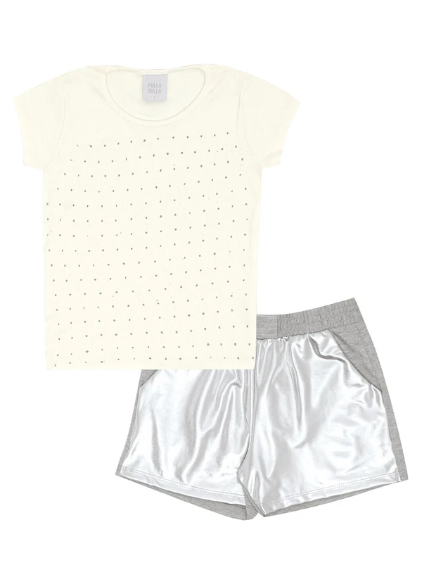 Pulla Bulla - Conjunto Ribana com Elastano Leve Bege
