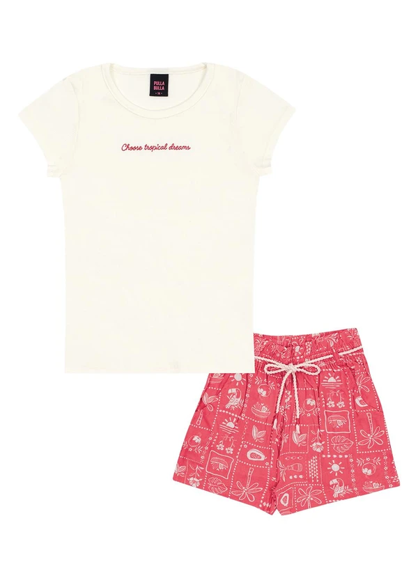 Pulla Bulla - Conjunto Ribana com Elastano Leve Bege 3