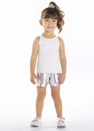 Pulla Bulla - Conjunto Ribana com Elastano Leve Branco - PULLA BULLA