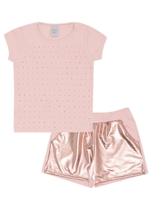 Pulla Bulla - Conjunto Ribana com Elastano Leve Rosa - PULLA BULLA