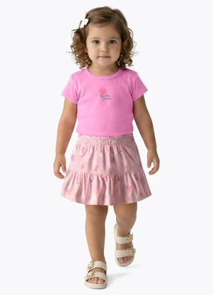 Pulla Bulla - Conjunto Ribana com Elastano Leve Rosa - PULLA BULLA